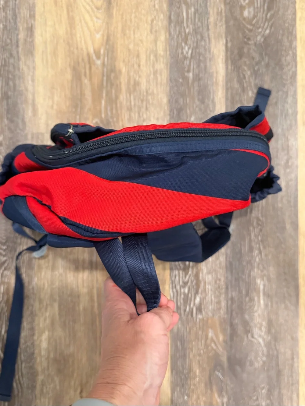 Red and Navy Striped women’s tennis  Backpack